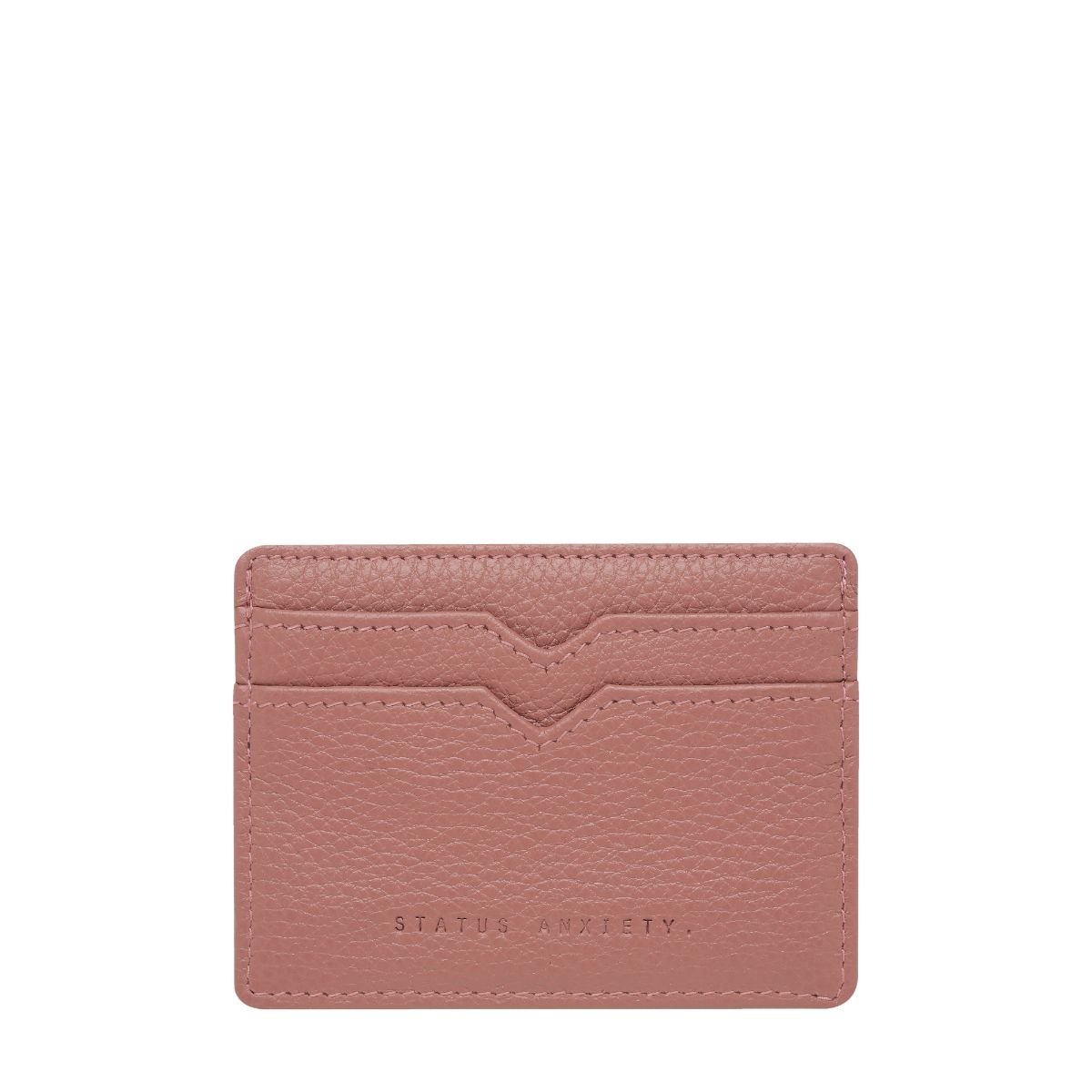 STATUS ANXIETY Together For Now Genuine Leather Card Holder - Slim RFID Blocking Wallet for Men & Women | Perfect for Everyday Use, Travel, and Minimalist Lifestyle