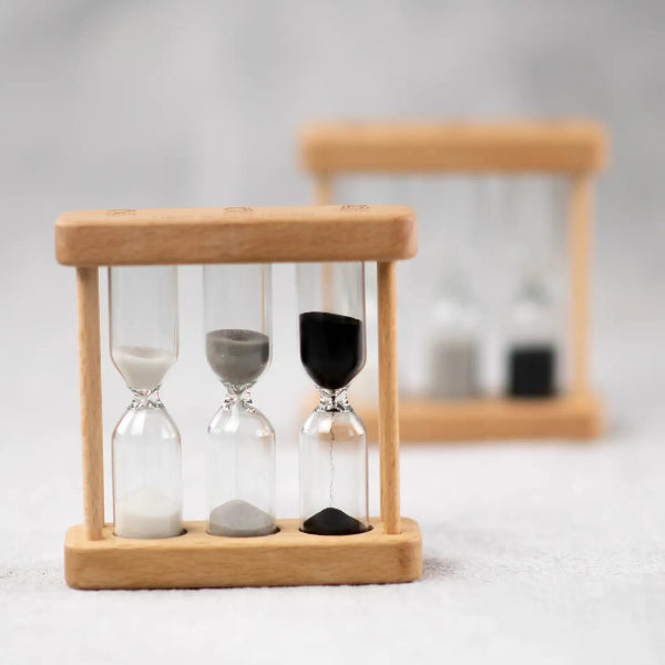 Premium Wooden Sand Tea Timer - 3 Minute Tea Brewing Timer for Perfect Tea - Ideal for Loose Leaf Tea, Herbal Tea, and Coffee Brewing at Home or Office