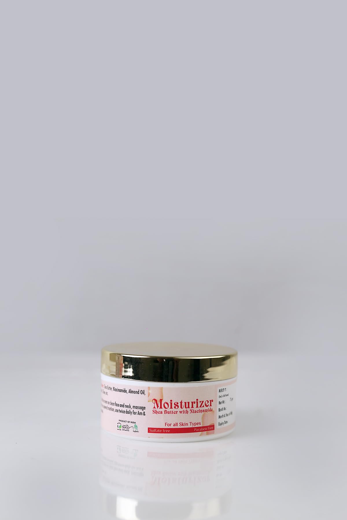 THE EARTHY STORE Women's Shea Butter & Niacinamide Face Moisturizer Cream - 75g for Dry Skin Care - Hydrating & Brightening Daily Skincare Routine