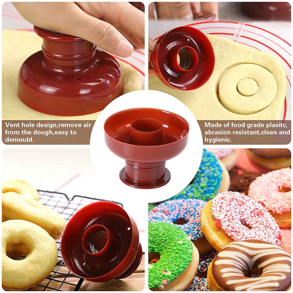 HEEPDD Reusable Donut Cake Mould - Non-Stick Silicone Donut Maker Cutter for Baking, Fondant, Bread & Desserts | Perfect for Home Kitchen, DIY Baking & Party Treats (Set of 6) | Great for Birthday Cakes, Holiday Baking & Kids Cooking Activities