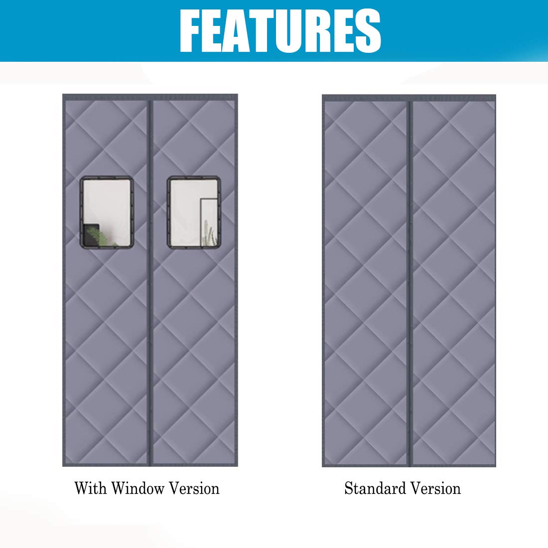 GettyGears Magnetic Thermal Insulated Door Curtain - 43