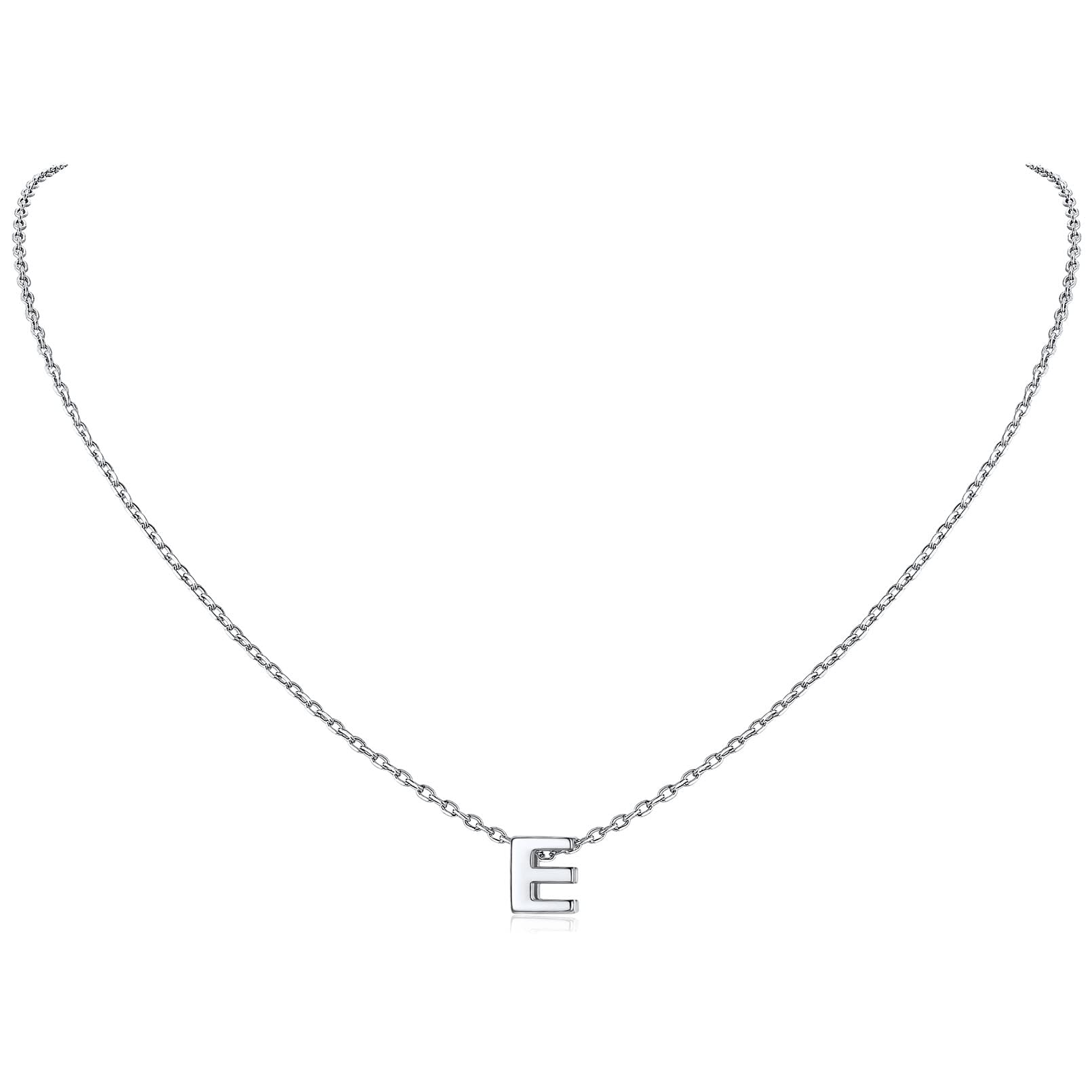 ChicSilver 925 Sterling Silver Initial Necklace for Women - Personalized Dainty Letter Pendant Jewelry - Elegant Gift with Gift Box - Perfect for Birthdays, Anniversaries & Everyday Wear