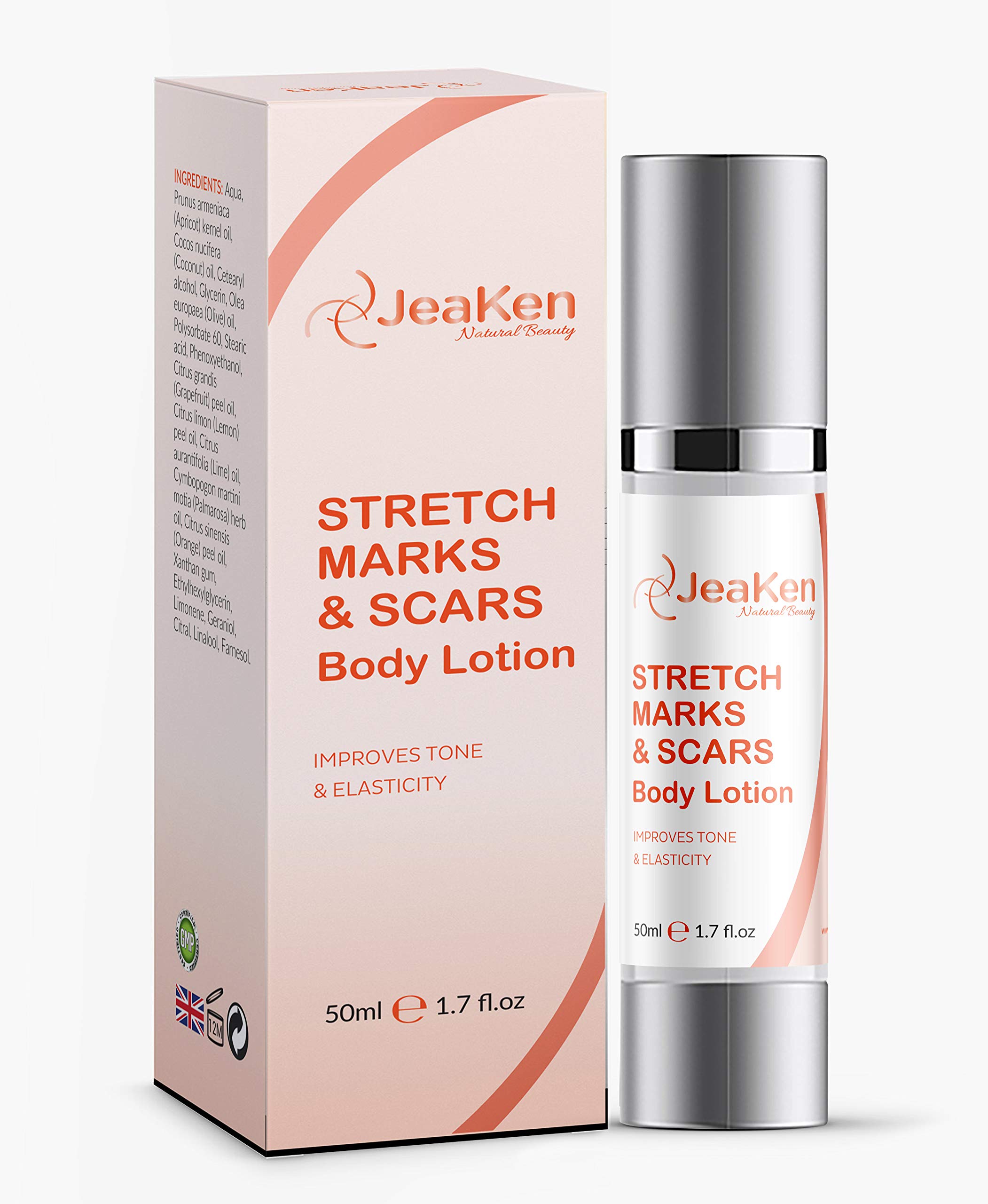 Stretch Mark & Scar Removal Cream - Firming Body Lotion with Essential Oils for Scars, Stretch Marks & Uneven Skin Tone - 50ml | Post-Pregnancy, Weight Loss & Skin Repair Treatment