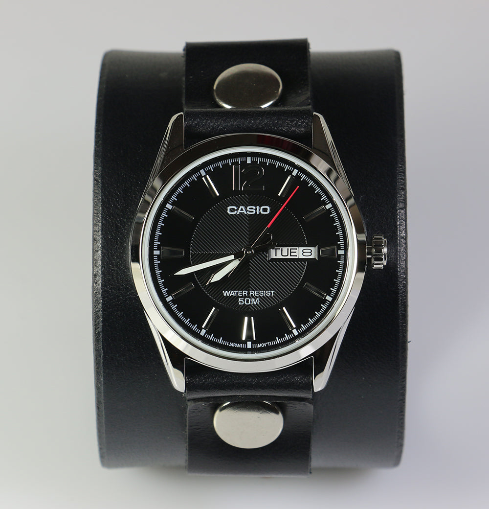 2 Inch Watch Cuff with Timepiece - Stylish Leather Wristband for Men & Women - Perfect for Formal Events, Business Meetings & Fashion Accessories