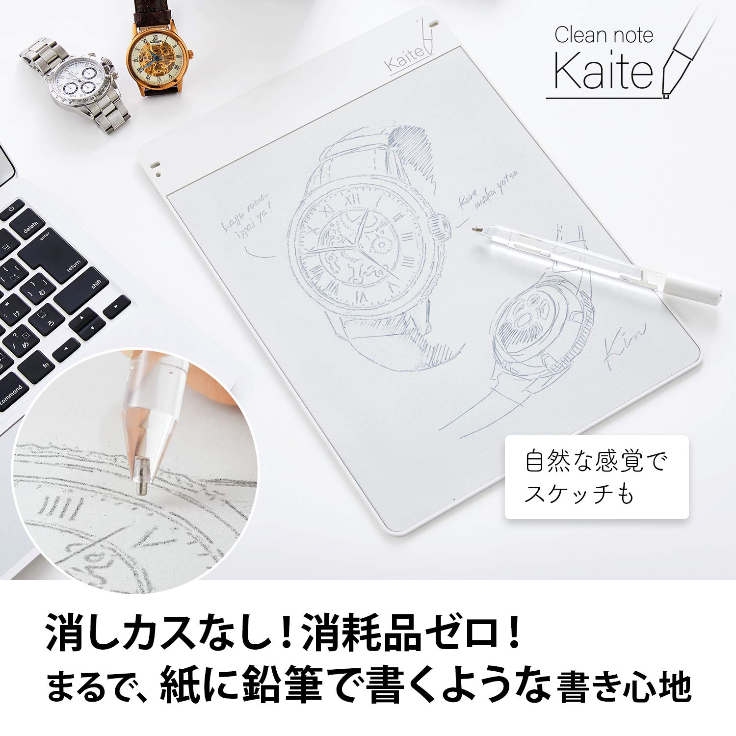Plus KA-202G-JP 428-540 Memo Pad Clean Note Kaite 2 A4 Grid Notebook - 100 Sheets Grid Paper for Office, School & Home Organization | Perfect for Note Taking, Journaling & Planning