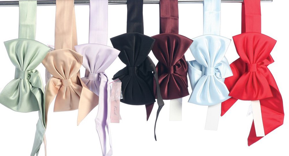 Adjustable Satin Preformed Bow Sash Belt for Girls - 14 Color Options (Infant to Teen) - Perfect for Birthday Parties, Pageants & Special Occasions