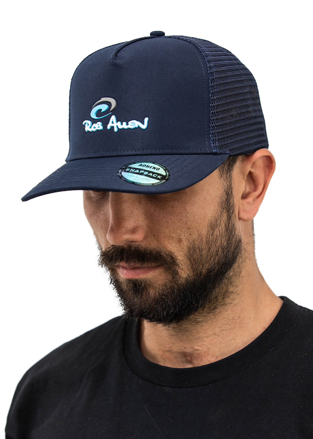 Rob Allen Snapback Trucker Hat with Raised Logo - Stylish Adjustable Baseball Cap for Men & Women - Perfect for Outdoor Sports, Casual Wear, and Street Fashion