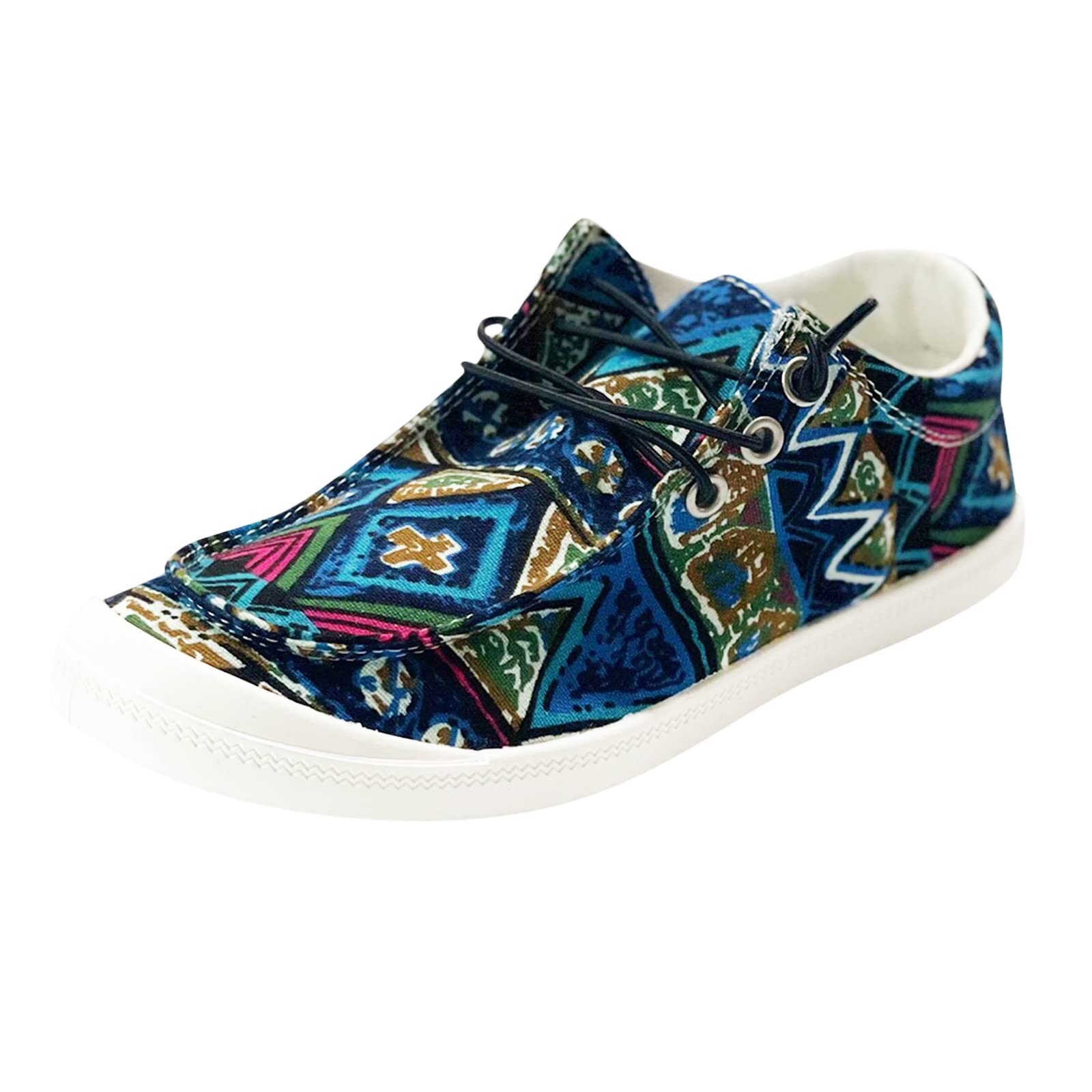 Women's Leopard Print Canvas Loafers - Comfortable Casual Sneakers for Wide Width - Perfect for Autumn Outfits & Everyday Wear