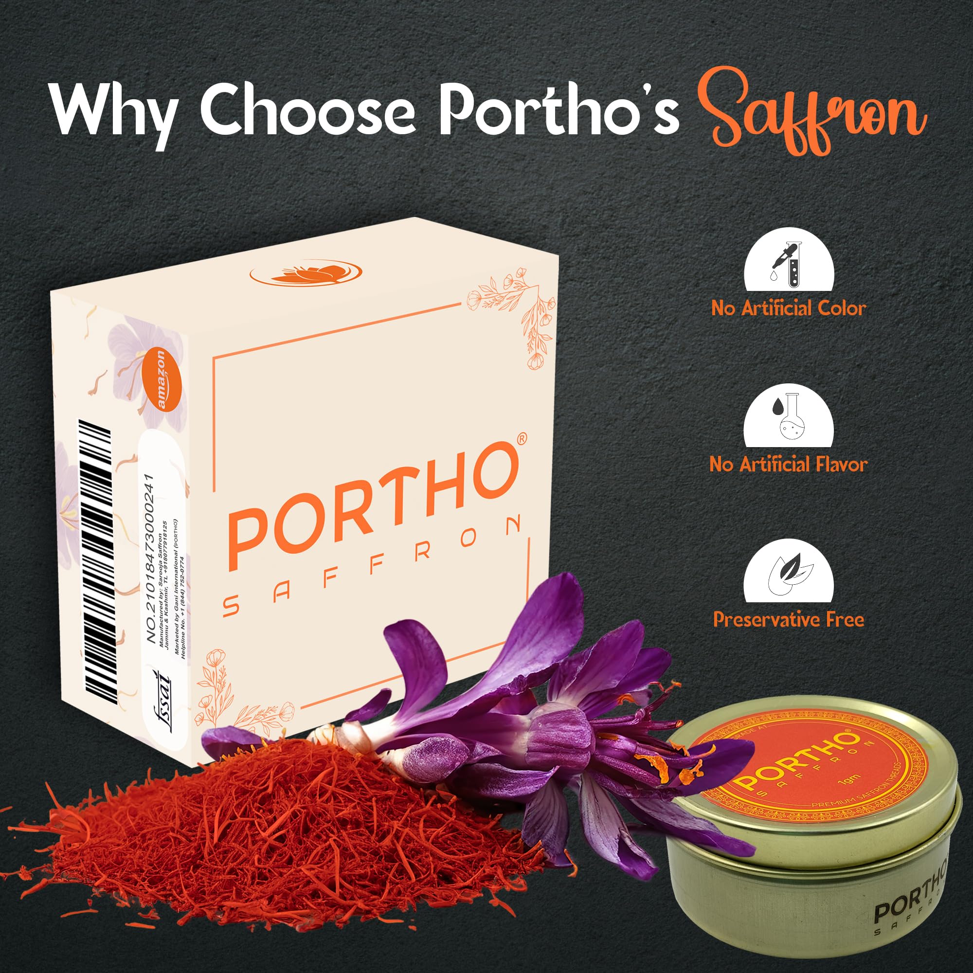 Premium Kashmiri Saffron Threads (Super Negin Grade) - 1g Pure Spice for Cooking, Baking & Beverages | Perfect for Paella, Risotto, Desserts, Golden Milk Tea & More | High-Quality Culinary & Gourmet Saffron for Home Chefs & Food Enthusiasts