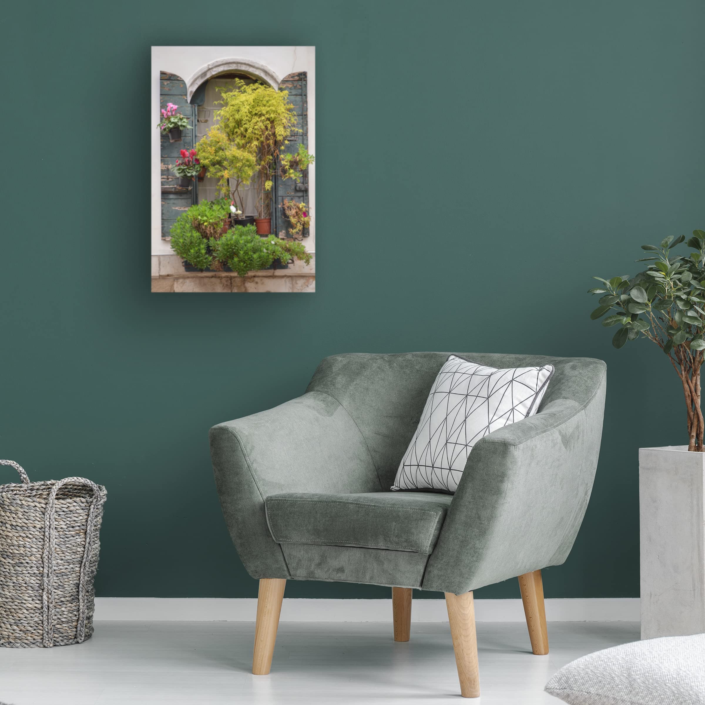 Laura DeNardo 'Italian Window Flowers IV' Canvas Wall Art Print - Floral Home Decor for Living Room, Bedroom & Office | Trademark Fine Art Collection