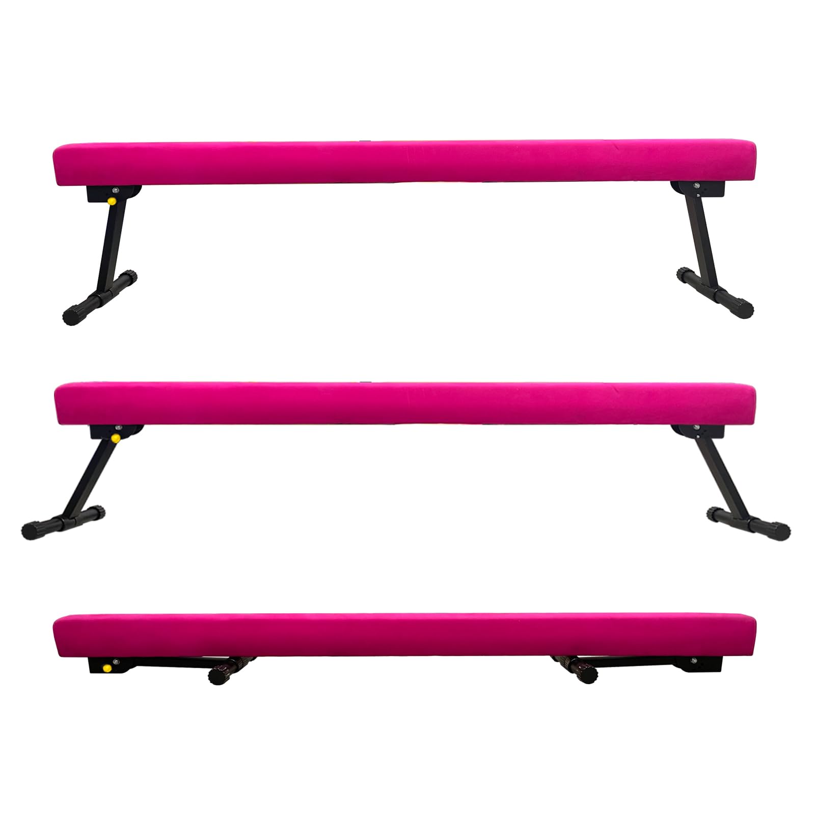 6ft/8ft Adjustable Gymnastics Balance Beam for Kids & Adults - High/Low Floor Beam for Home Training, Physical Therapy & Professional Gymnastics Practice - Perfect for Beginners to Advanced Athletes (Ideal for Home Gyms, Dance Studios & Rehabilitation Centers)