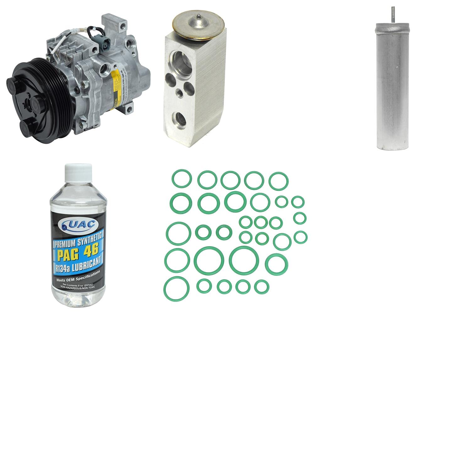 HVAC A/C Compressor Replacement Kit - Compatible with Most Vehicles | High-Performance Auto AC Repair Kit for Home Mechanics & Professionals | Perfect for Summer Car Maintenance & AC System Overhaul