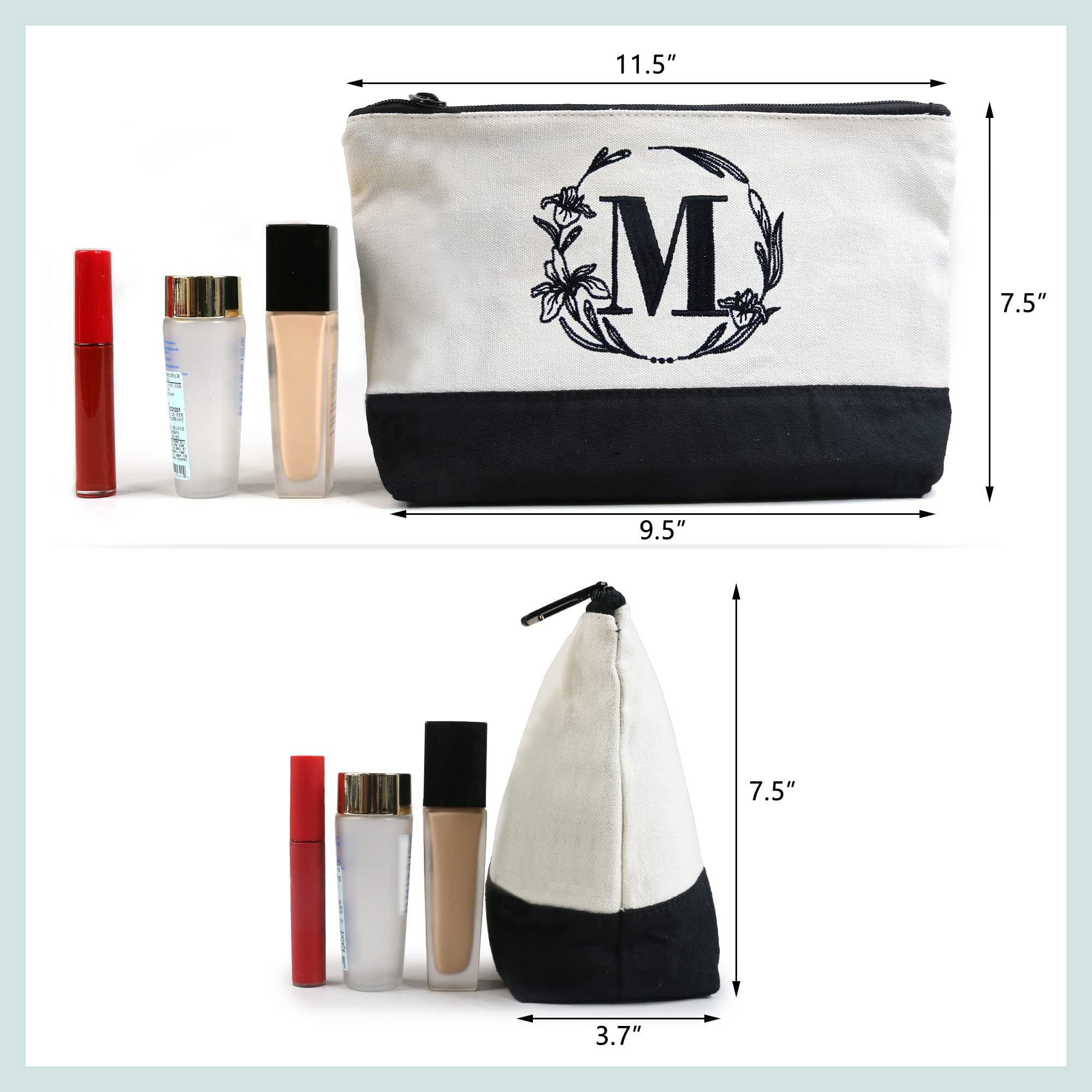 Personalized Tote Bag for Women - Canvas with Leather Handle - Birthday Gift for Her - Perfect for Work & Shopping