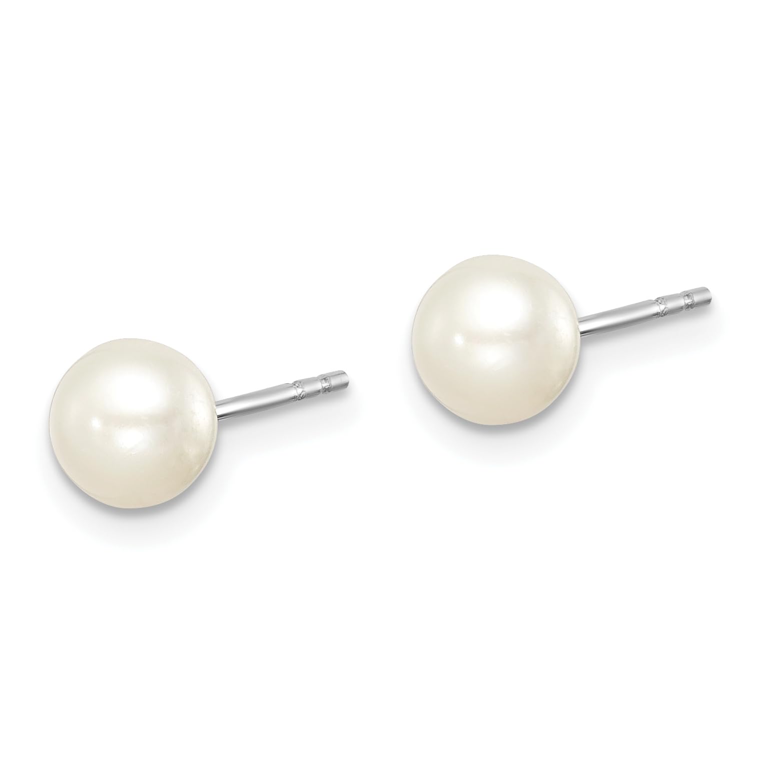 925 Sterling Silver 5mm White Round Freshwater Cultured Pearl Stud Earrings for Women - Elegant Pearl Jewelry Gift for Bridal, Wedding, Anniversary & Everyday Wear