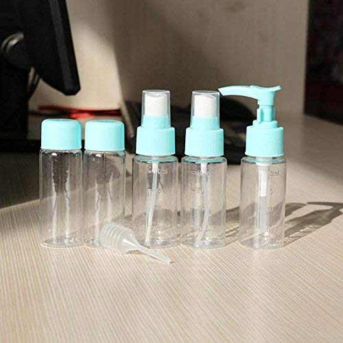Zollyss 6-Piece Clear Plastic Refillable Travel Toiletry Spray Bottles Set with Zippered Pouch - Leakproof Cosmetic Containers for Shampoo, Lotion & Essential Oils - Perfect for Air Travel, Gym & Vacation