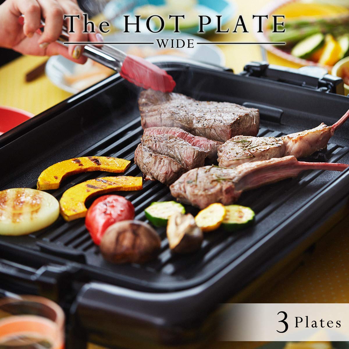 Tiger Hot Plate 3-in-1 Multi-Function Electric Grill (Flat Griddle, Takoyaki Pan, Yakiniku BBQ) with Lid - Brown CRV-A300-T | Perfect for Home Cooking, Asian Cuisine & Party Entertaining