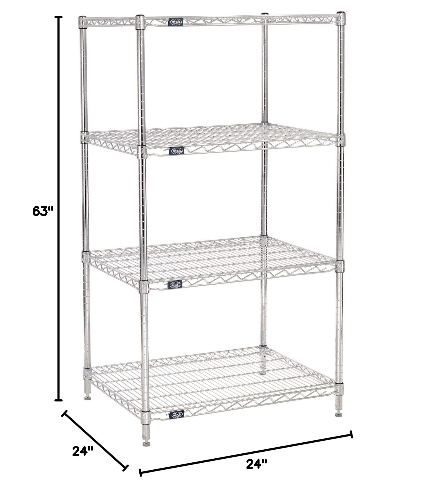 Nexel 4-Tier Adjustable Wire Shelving Unit 24