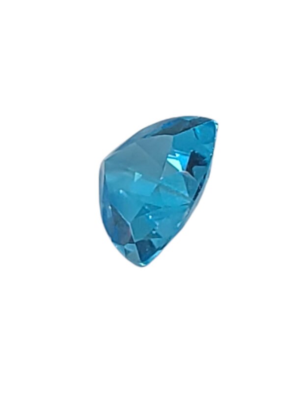 3.255ct Natural African Swiss Blue Topaz Loose Gemstone - 9mm Trillion Cut, VVS Clarity, Eye-Clean, Vibrant Blue Color - Wholesale for Jewelry Making, Engagement Rings & Custom Designs