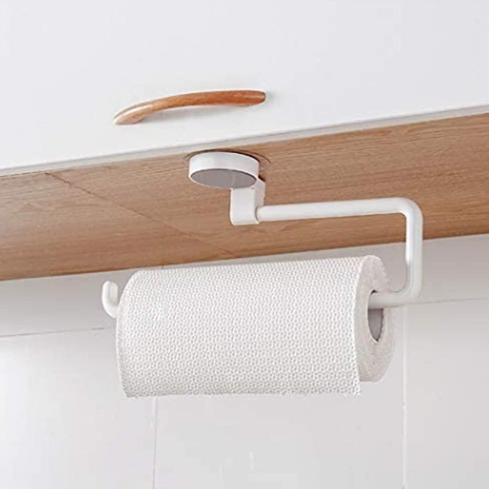 Stainless Steel Wall Mounted Paper Towel Holder & Bathroom Tissue Dispenser - Space Saving Kitchen & Bath Organizer for Hanging Towels, Napkins, Toilet Paper Rolls (Ideal for Small Spaces, RVs, Dorms)