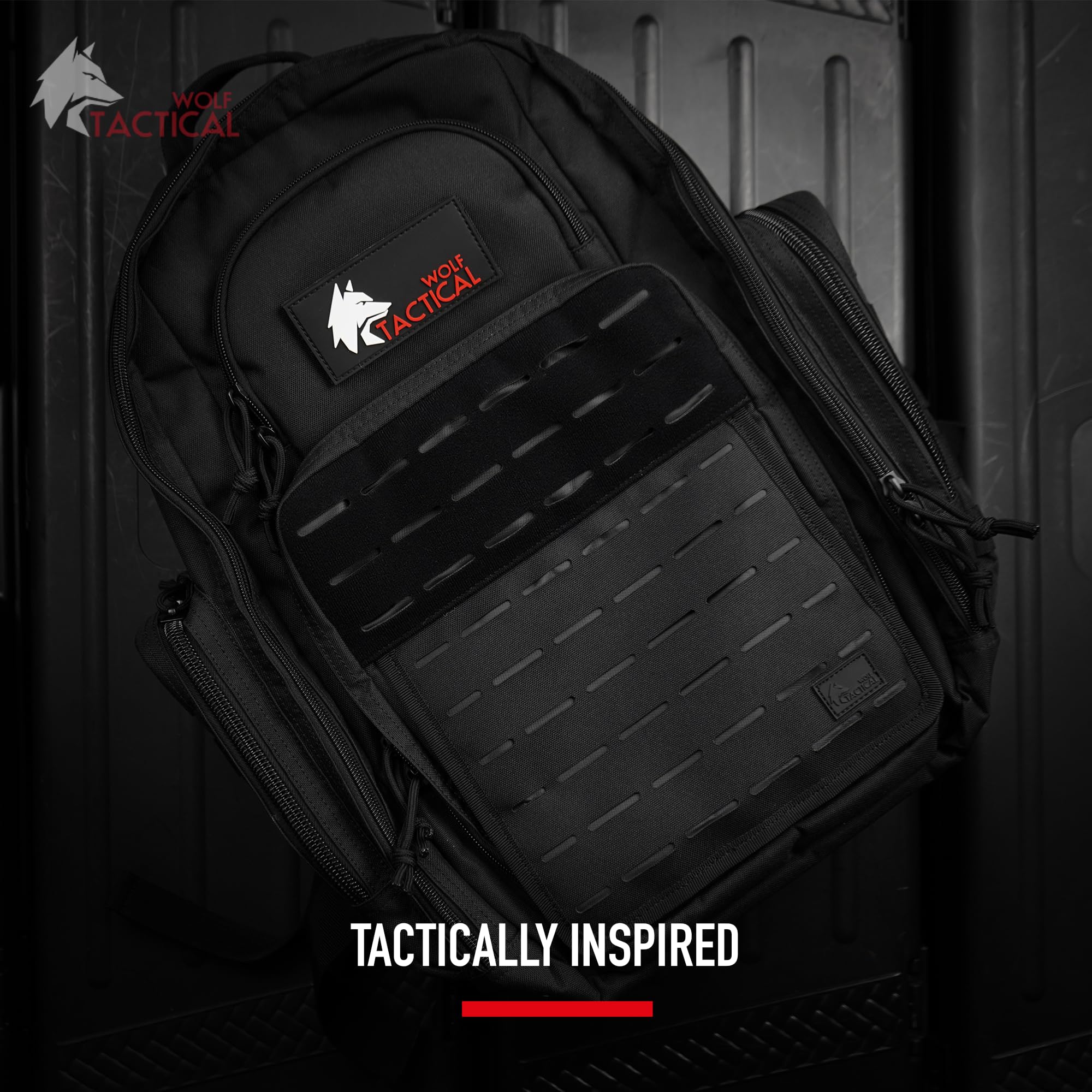 WOLF TACTICAL Military Style Diaper Backpack for Dads - Waterproof Baby Bag with Changing Pad & Multiple Pockets | Perfect for Travel, Hiking & Everyday Parenting