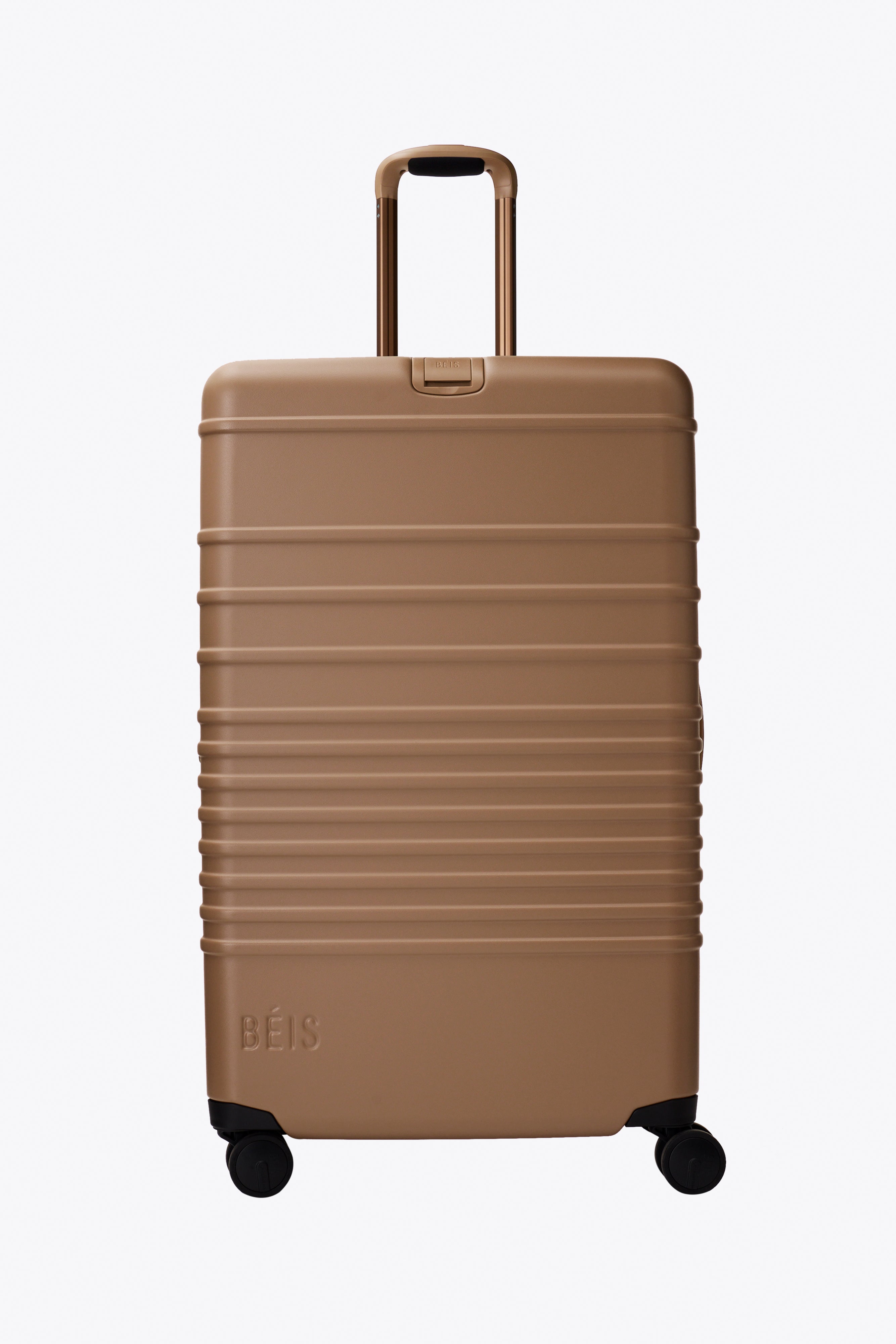 Large Check-In Roller Suitcase in Camel Color - Spacious & Durable Travel Luggage for Business Trips, Vacations & Long Journeys