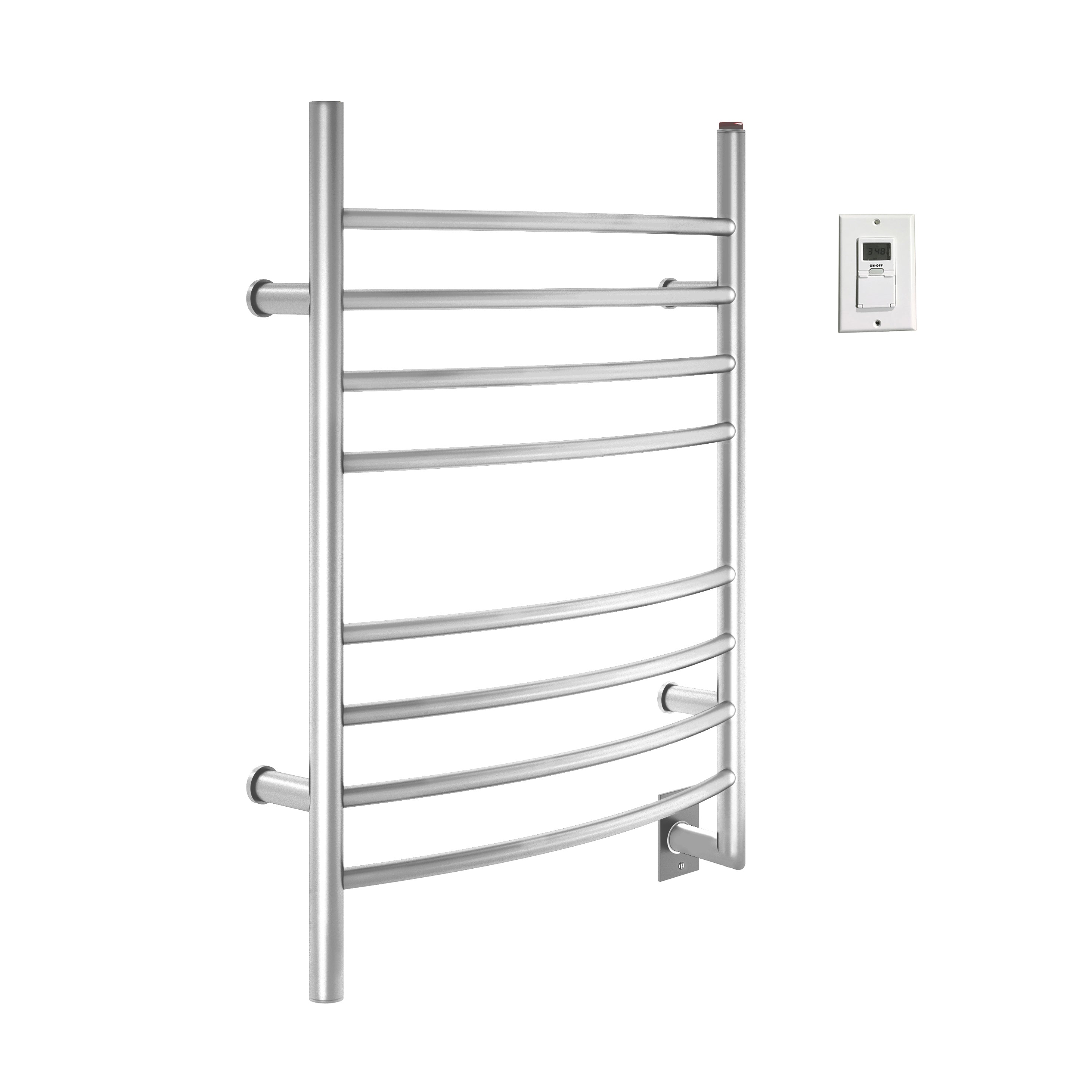 8 Bar Hardwired Stainless Steel Towel Warmer - Premium Bathroom Heated Towel Rack for Spa, Luxury Hotels & Home Use