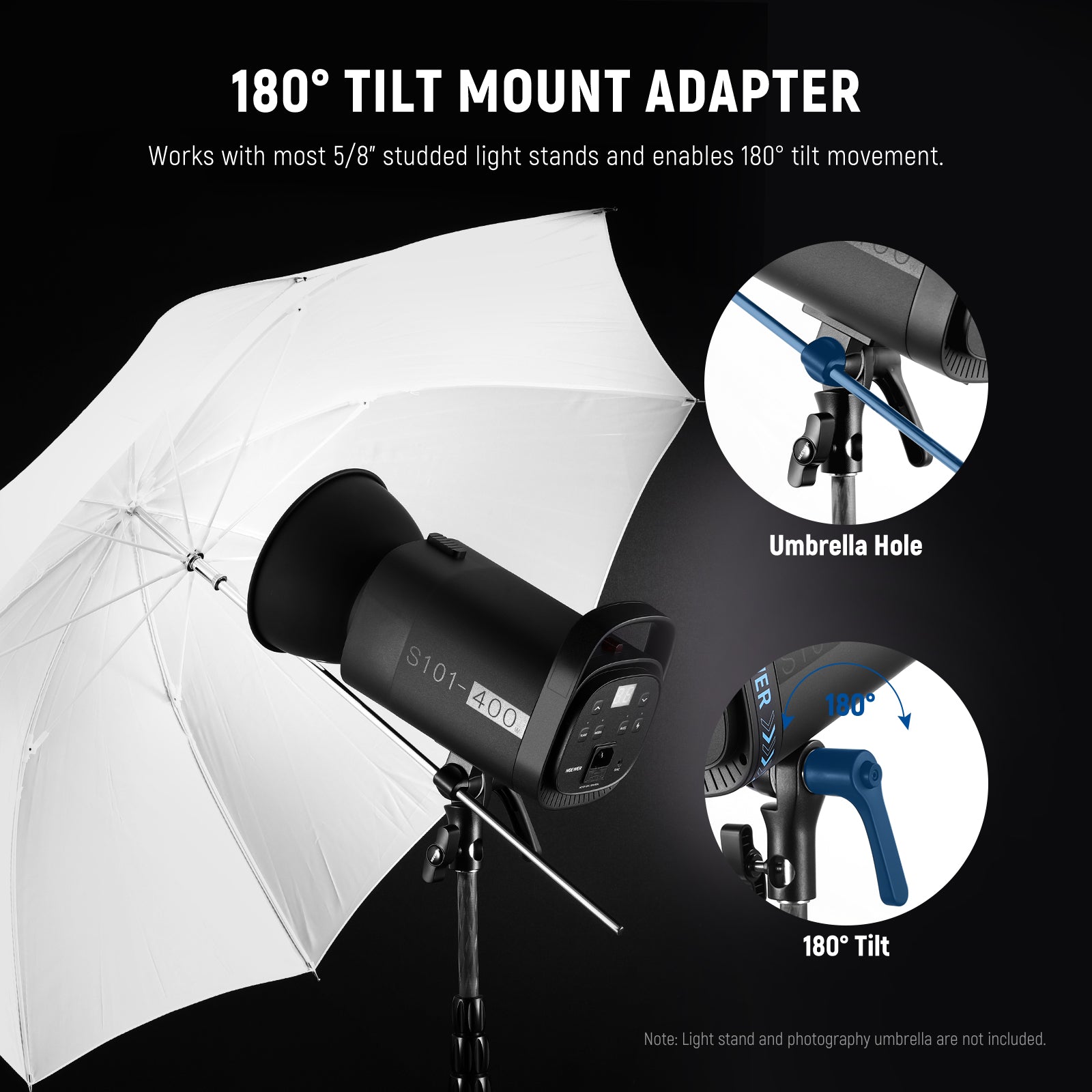 NEEWER S101 400W Studio Strobe Flash Light for Photography - Perfect for Portrait, Product, and Fashion Shoots in Professional Photo Studios