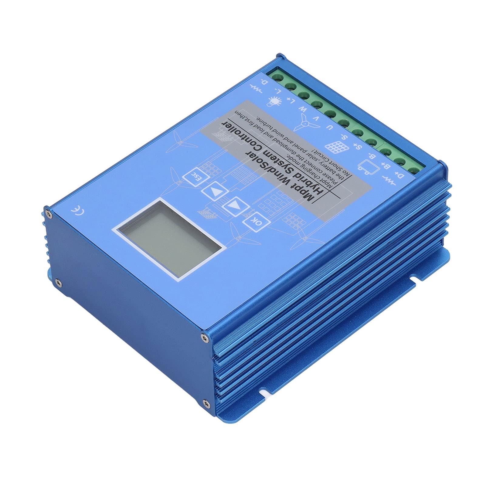 Wind Solar Hybrid MPPT Charge Controller - 12V/24V Dual Battery Regulator for Solar Panel System | Perfect for Off-Grid Power, RV, Marine & Home Use