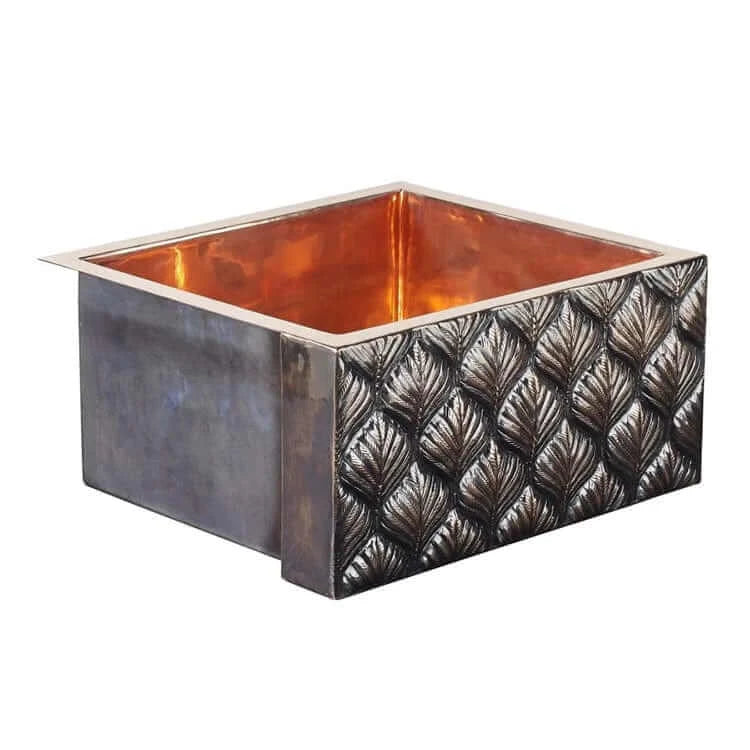 Thompson Kahlo 17-Inch Handcrafted Polished Rose Gold & Black Nickel Kitchen Sink KPA 1715C - Perfect for Modern Farmhouse & Luxury Home Renovations