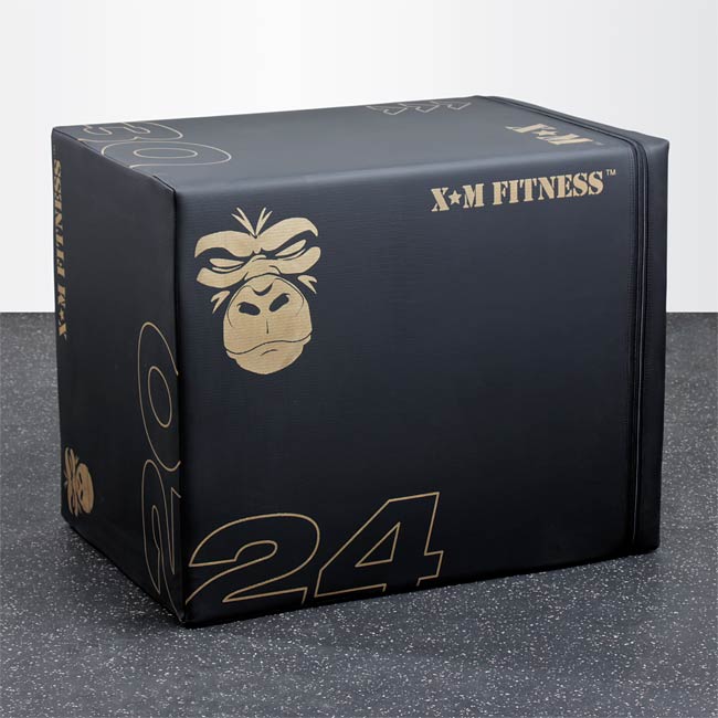Non-Slip XM Plyo Box - Soft Jump Box for CrossFit & Home Workouts (20/24/30 Inch) - Perfect for HIIT, Plyometrics & Strength Training