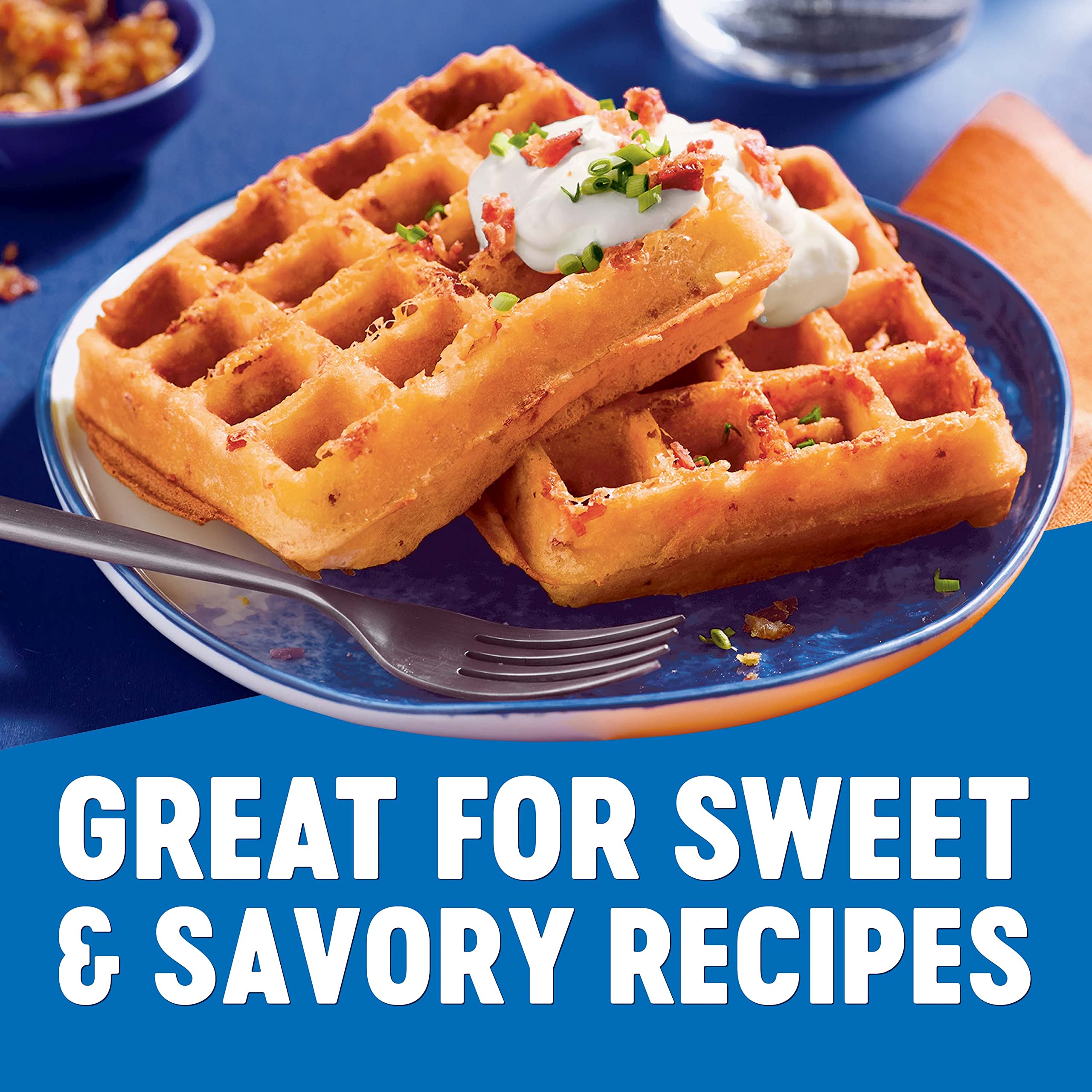 Krusteaz Light & Crispy Belgian Waffle Mix - 28oz (Pack of 2) - No Artificial Flavors, Colors or Preservatives - Perfect for Breakfast, Brunch & Family Gatherings