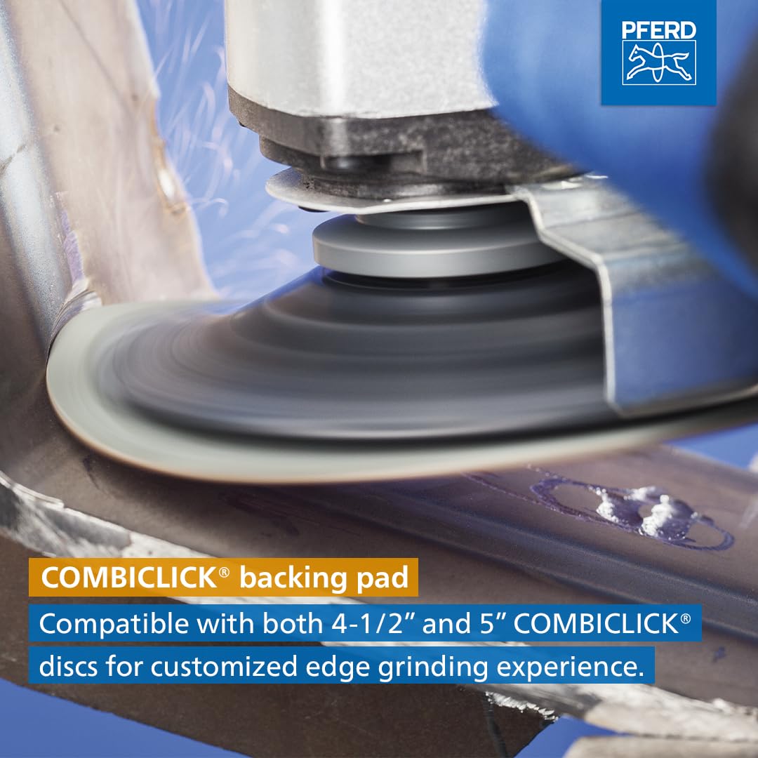 PFERD COMBICLICK 5-Inch 19-Piece Disc Set | 5/8-11 Thread | Coarse Grinding to Polishing | Angle Grinder Accessories | Perfect for Metalworking, Wood Sanding & Surface Preparation