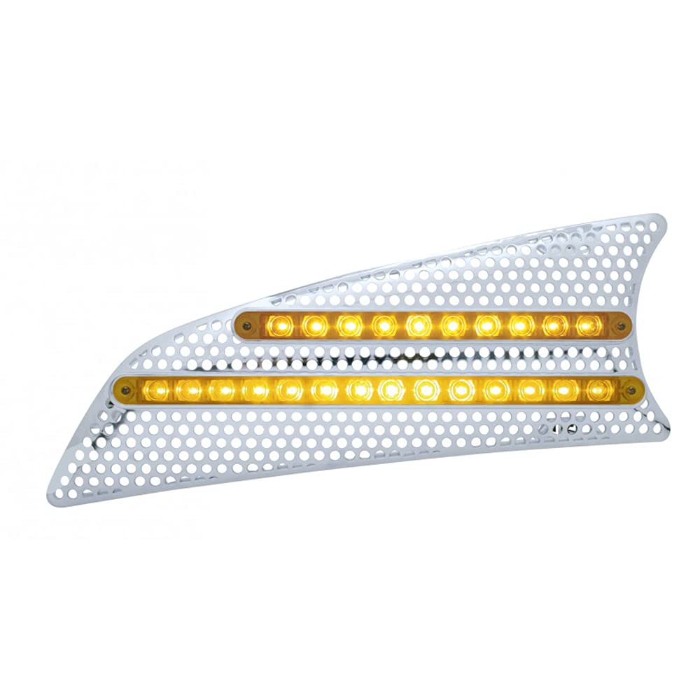 United Pacific 41530 LED Light Bar - Amber LED/Amber Lens for Kenworth T660 Truck Air Intake | Durable Driver Side Lighting for Enhanced Visibility & Safety | Perfect for Night Driving, Off-Roading & Heavy-Duty Trucking