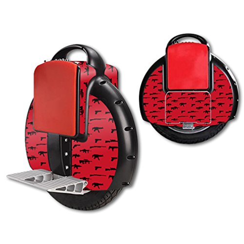 MightySkins Decal Skin Wrap for Airwheel X3 Self-Balancing Electric Unicycle - Protective Sticker Cover with Guns Design | Customizable Scooter Accessory for Commuting & Urban Riding