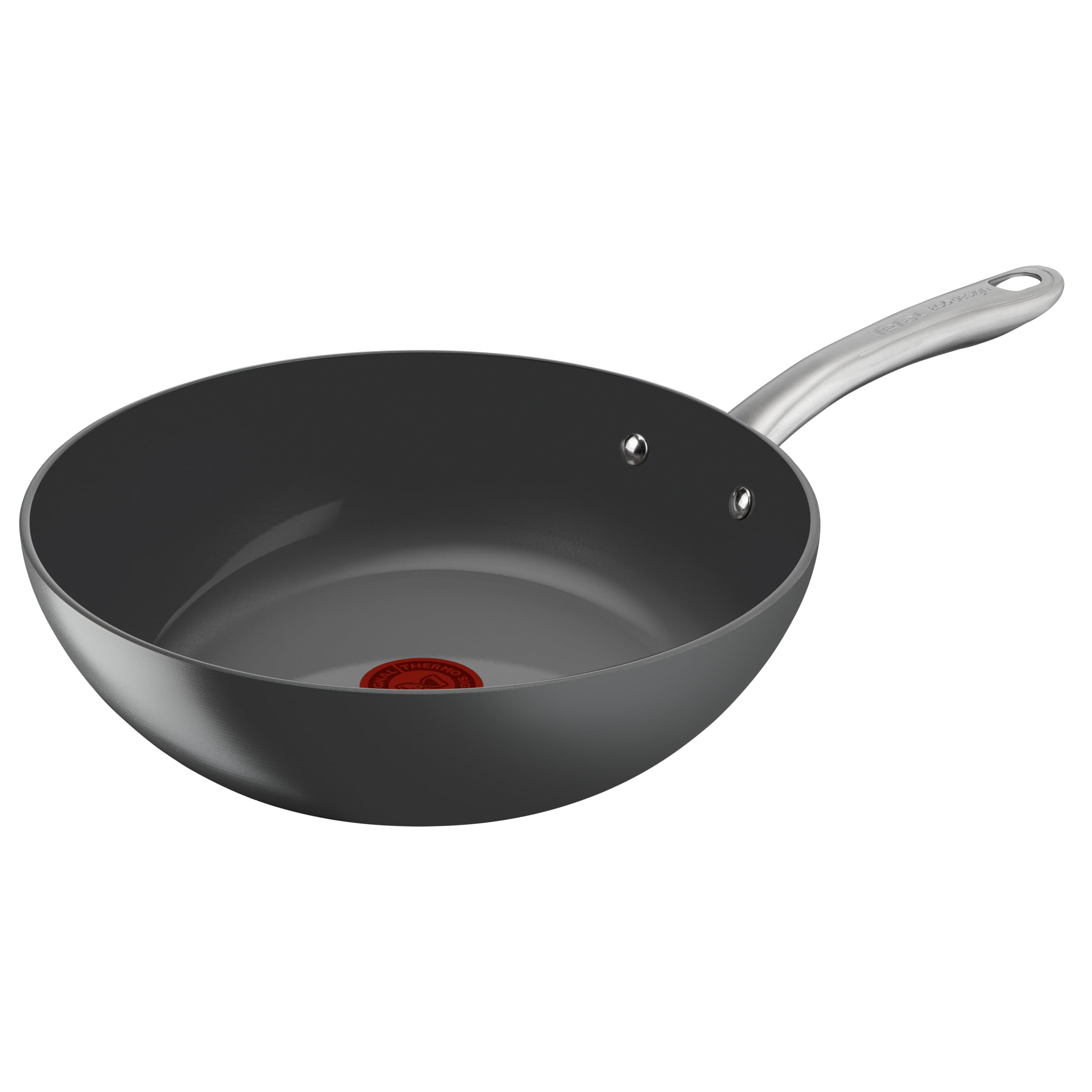 Tefal Renew On - 28cm Ceramic Non-Stick Wok Pan, Induction Compatible, Thermo-Signal Heat Indicator, Eco-Friendly & Healthy Cooking, Made in France C4241943 - Perfect for Stir-Fry, Sautéing & Asian Cuisine