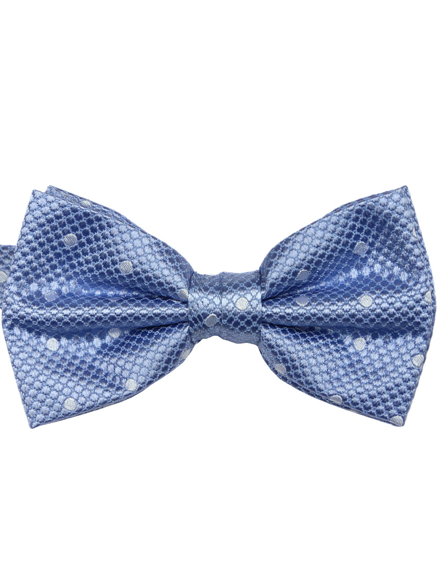 DÉCLIC Classic Spot Bow Tie - Blue & White Pattern | Stylish & Elegant Accessory for Weddings, Parties & Formal Events