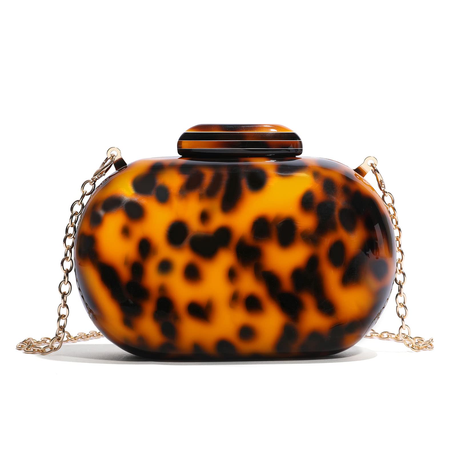 Elegant Acrylic Clutch Purses for Women - Gold Chain Evening Bags for Party, Anniversary & Formal Events | Perfect for Weddings, Prom & Cocktail Parties