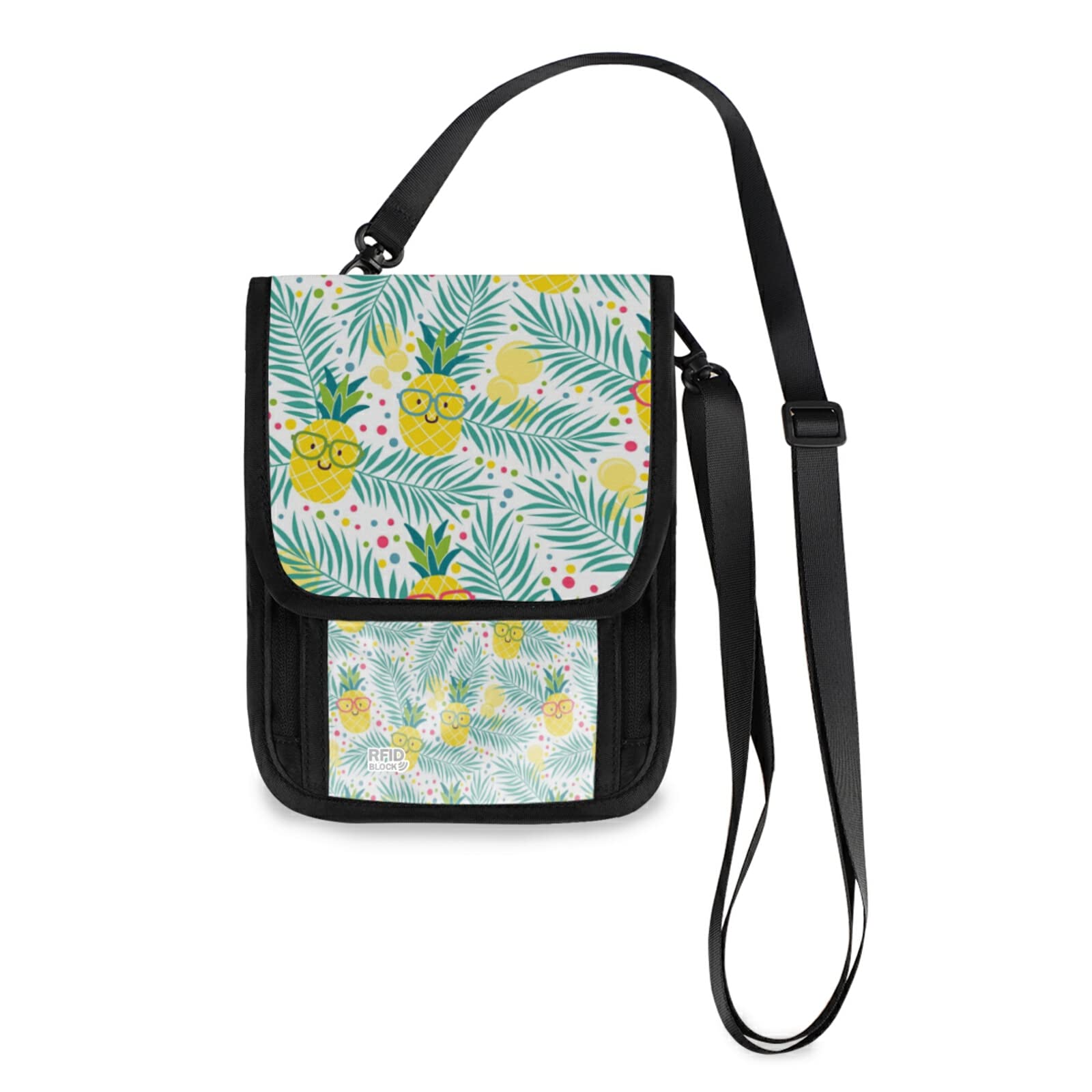 Pineapple Mini Crossbody Bag for Women - Small Cute Messenger Shoulder Handbag & Cell Phone Purse with Wallet (Ideal for Shopping, Travel, and Everyday Use)