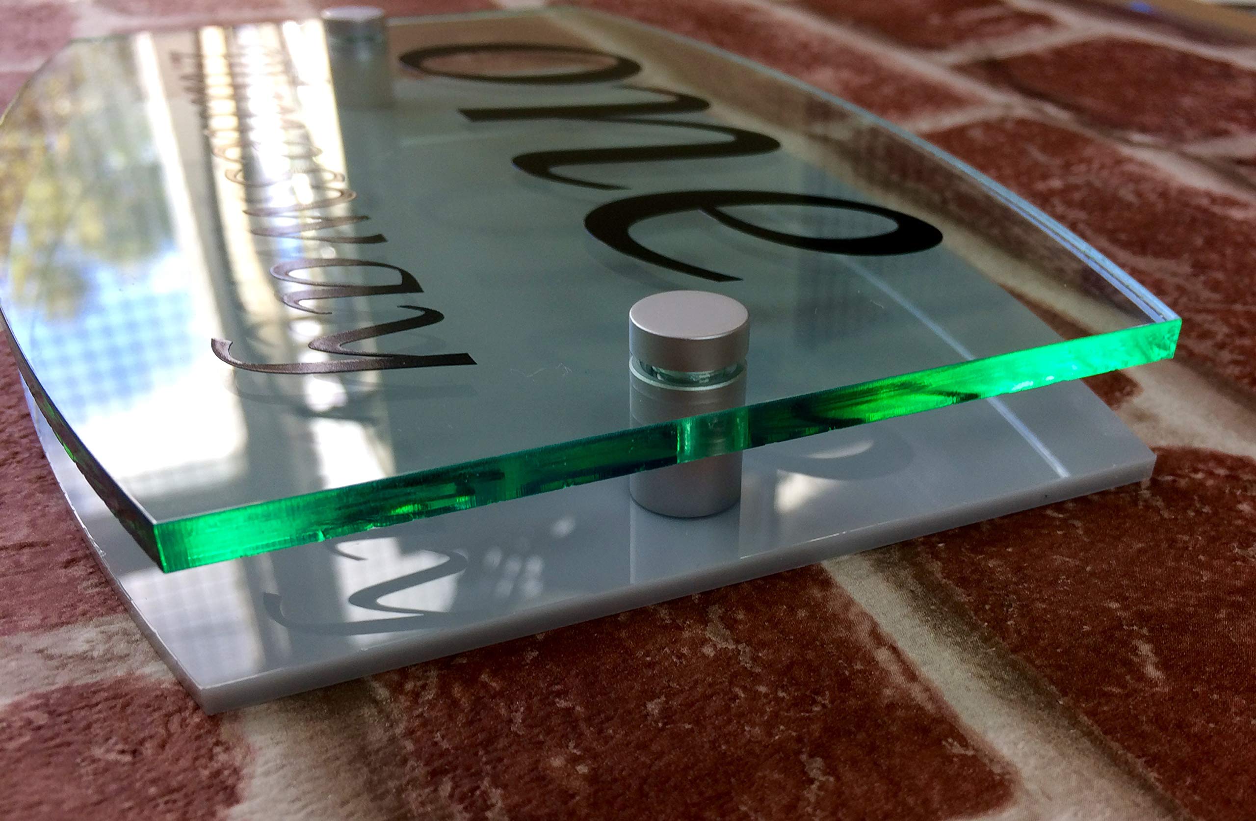 Custom Acrylic House Sign Plaque with House Number & Street Name - Modern Glass Effect Door Plaque for Home Address Display | Perfect for Front Door, Mailbox & Apartment Entryway