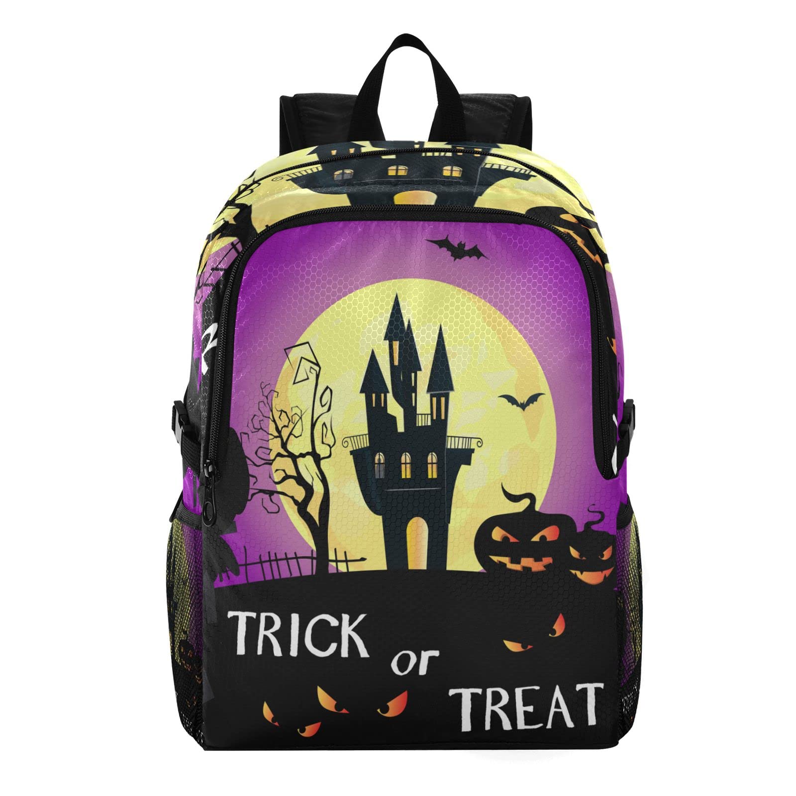 Waterproof 20L Lightweight Packable Backpack for Halloween Hiking, Outdoor Travel & Camping | Haunted House Bat Design Grocery Daypack | Perfect for Trick-or-Treating, Adventure Trips & Daily Commute