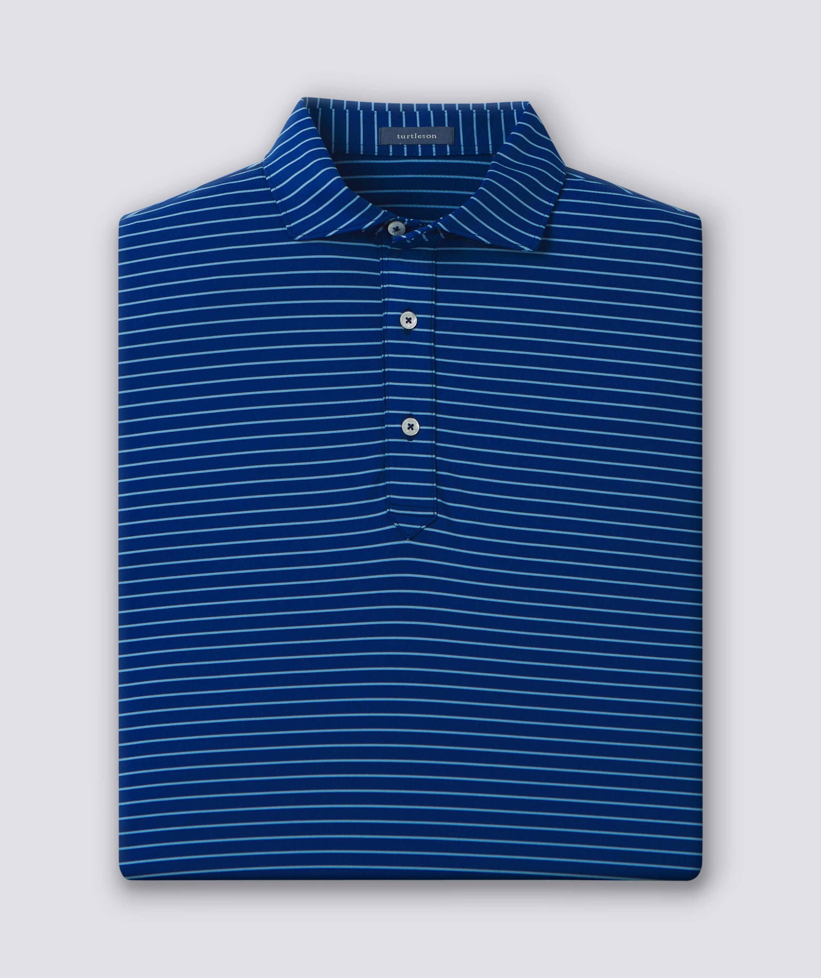 Men's Trey Stripe Performance Polo Shirt - Moisture Wicking, Breathable & Comfortable for Golf, Tennis & Casual Wear