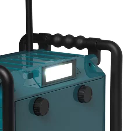DAB Portable Work Radio with Bluetooth, FM, AUX Input & Rechargeable Battery - Splash Proof Jobsite, Construction Site, or Garden Radio for Outdoor & Indoor Use