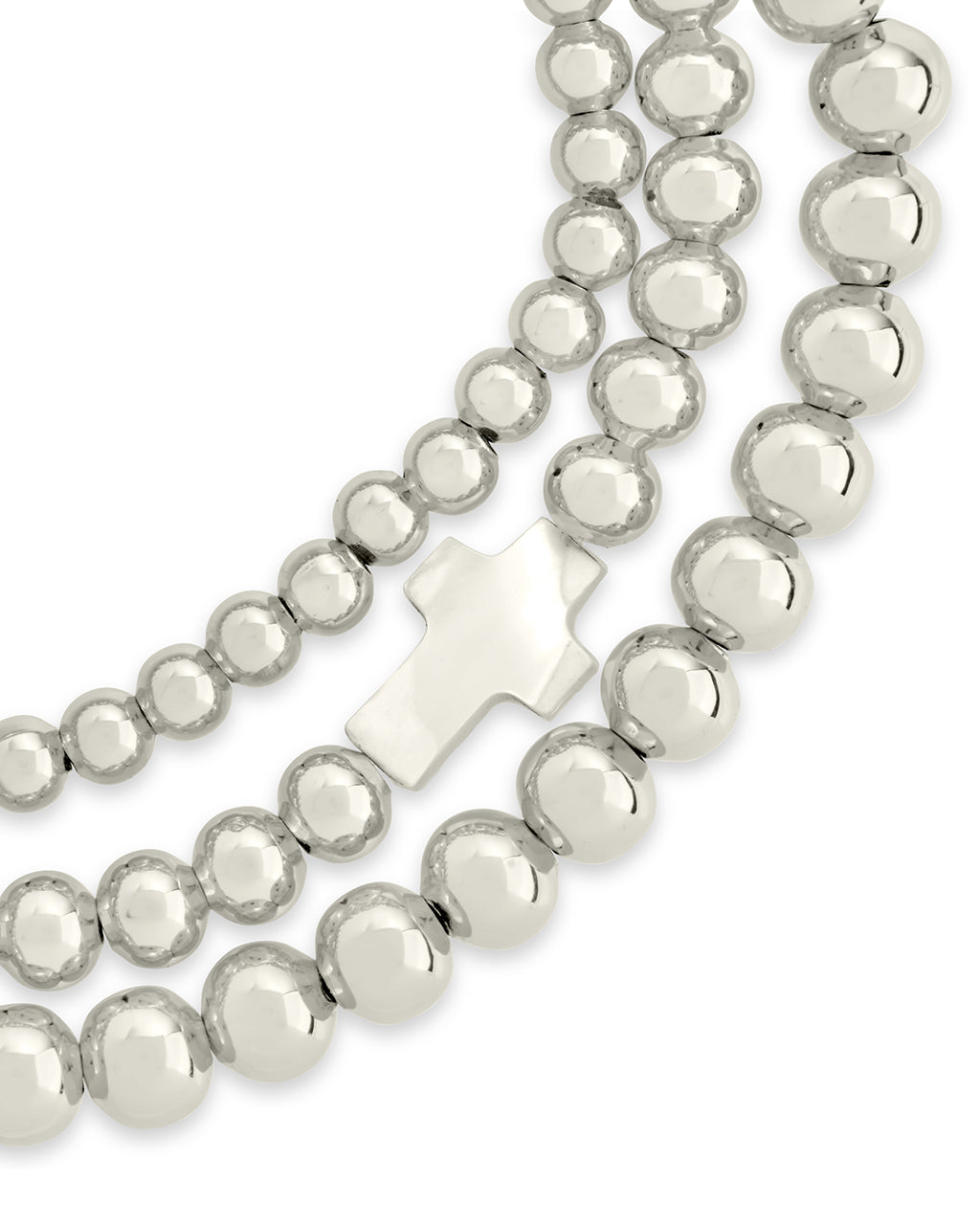 Elegant Mother of Pearl Cross Beaded Bracelet Set - Spiritual Jewelry for Women, Perfect for Church, Weddings & Everyday Wear