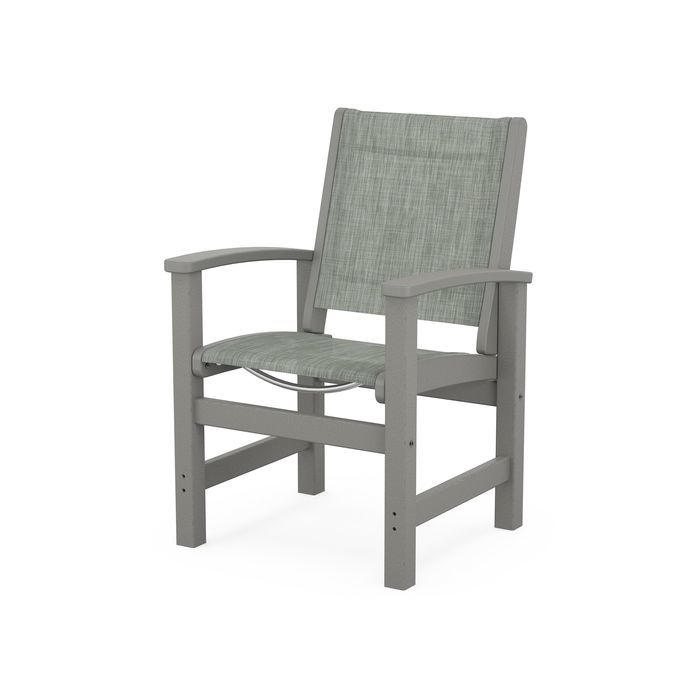 POLYWOOD Coastal Dining Chair - Weather-Resistant Outdoor Furniture, All-Weather Adirondack Chair for Patio, Deck, Garden & Poolside - Perfect for Backyard, Beach House & Waterfront Dining