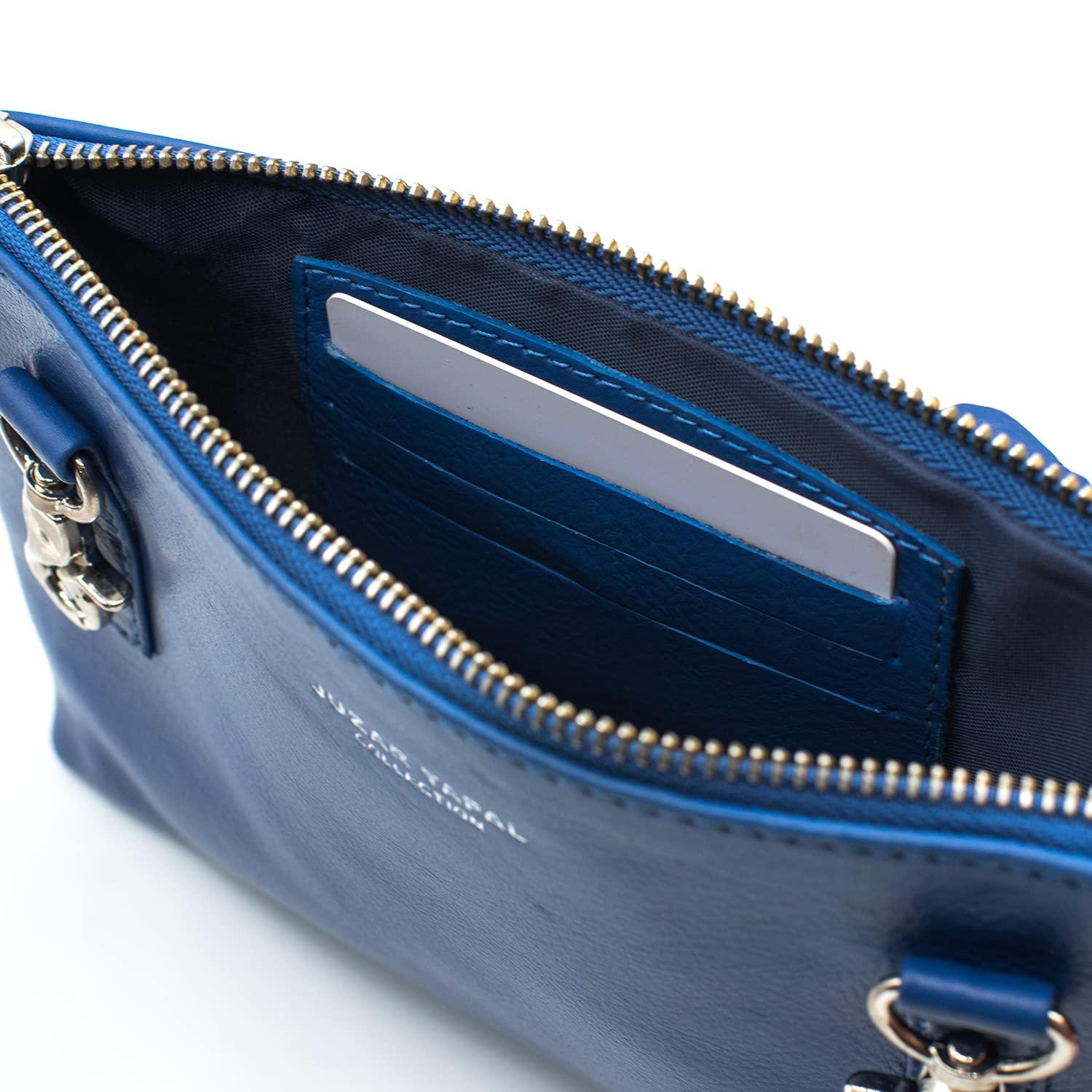 Premium Leather Waist Bags for Women - Fashionable Hip Belt Bag & Fanny Pack with Clip (J151LB, Blue) | Perfect for Travel, Running, and Everyday Use