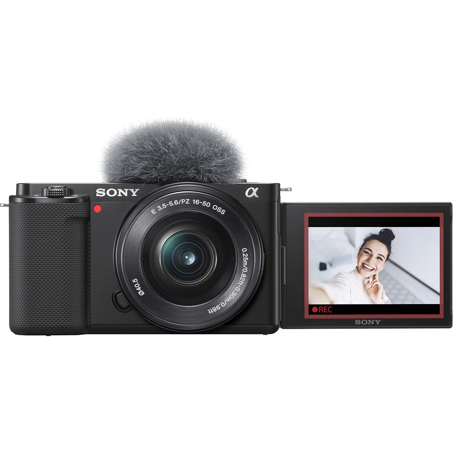 Sony ZV-E10 Mirrorless Digital Camera with 16-50mm Lens Kit (Black) - Includes 64GB Memory Card, Tripod, Camera Bag & Cleaning Kit - Perfect for Vlogging, Travel Photography & Content Creation