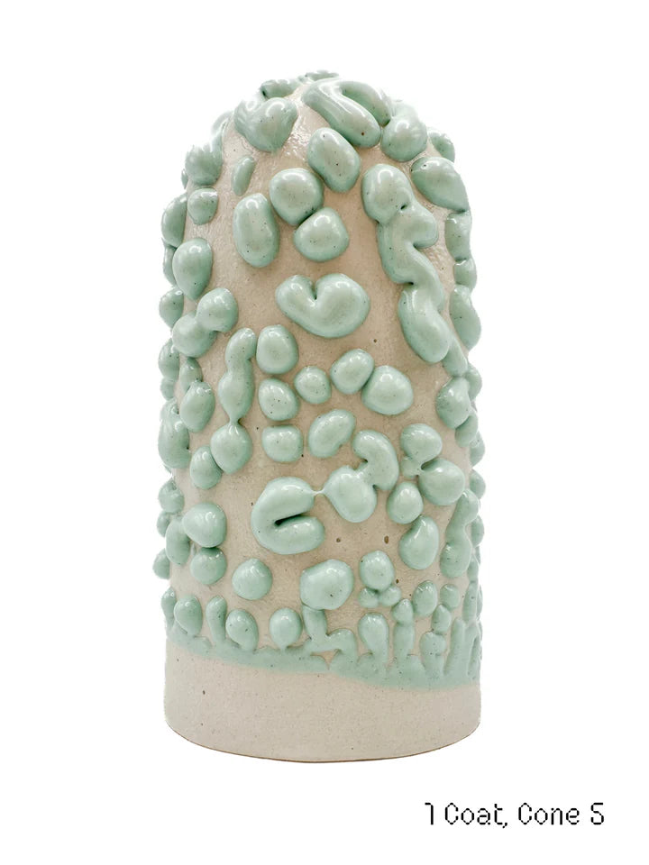Ritual Glaze △5 6 Gumdrop Pastel Turquoise Ceramic Vase - Elegant Home Decor for Living Room, Bedroom & Wedding Centerpieces