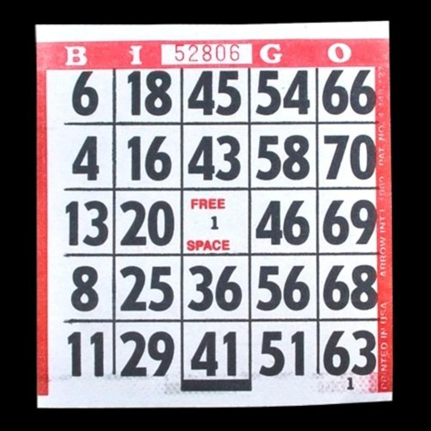 Large Print Easy Read Bingo Game Cards - Red - 500 Disposable 4.25 Inch Square Cards - No Duplicates - Made in USA - Perfect for Senior Activities, Classroom Games & Family Game Nights