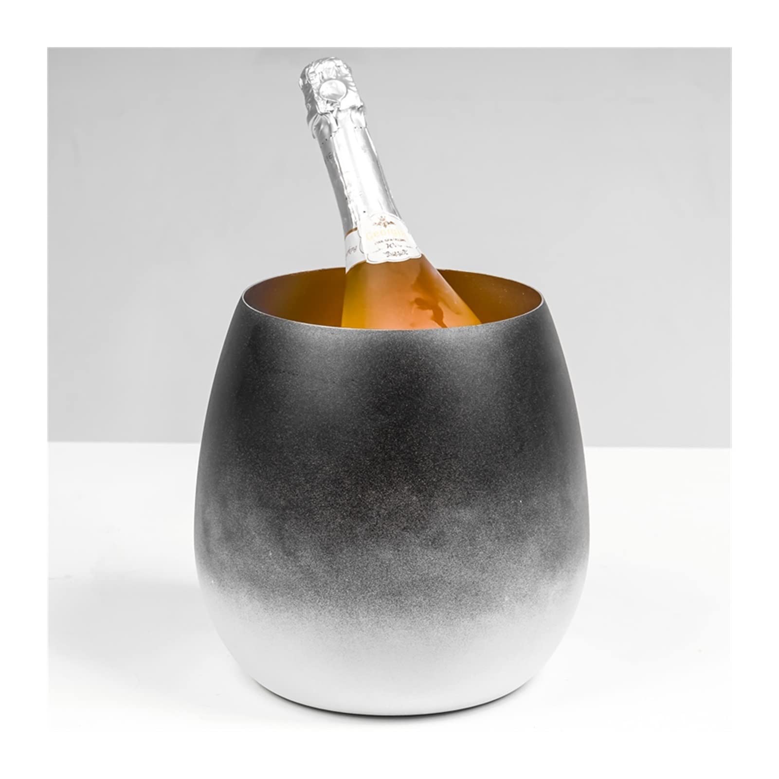 Stainless Steel Gradient Champagne Ice Bucket - Creative Eggshell Design for Beer, Wine & Cocktails | Perfect for Home Bars, Parties & Wedding Receptions (Color: Blue)