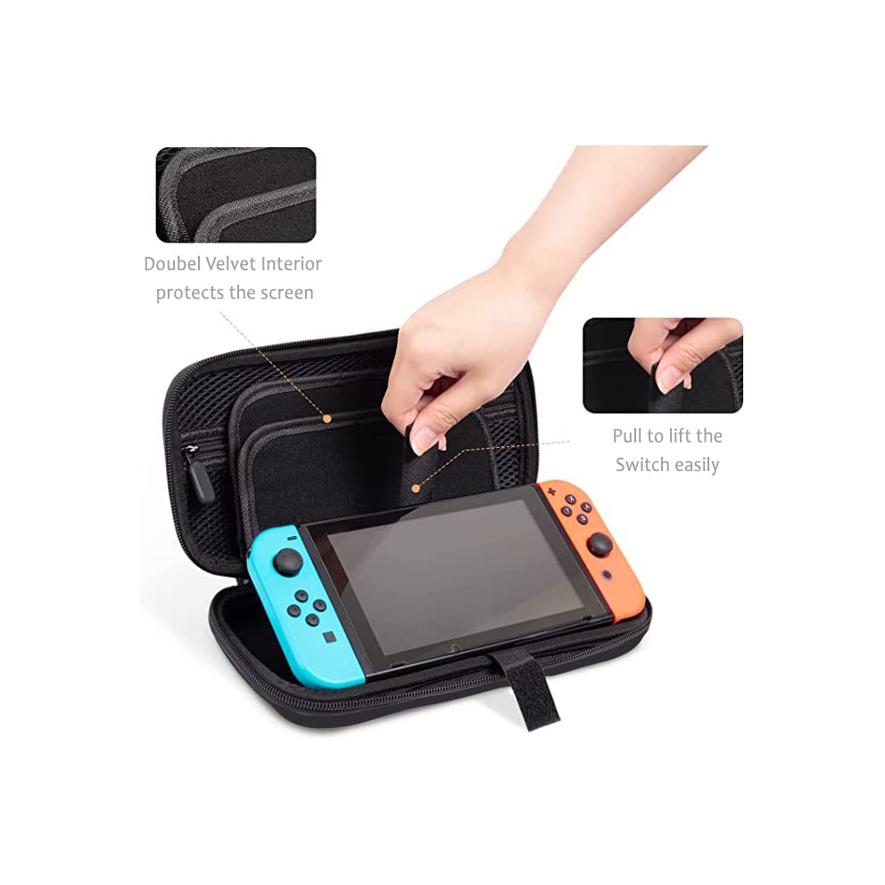 Women's Nintendo Switch OLED Case - 20 Cartridge Slots & Hard Shell for Travel Gaming